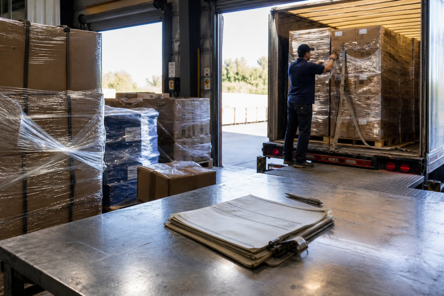 Loading dock where invoices meet shipments